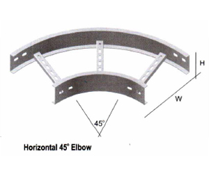 Horizontal 45o Elbow