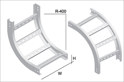 Vertical Inside Bend for Cable Trays